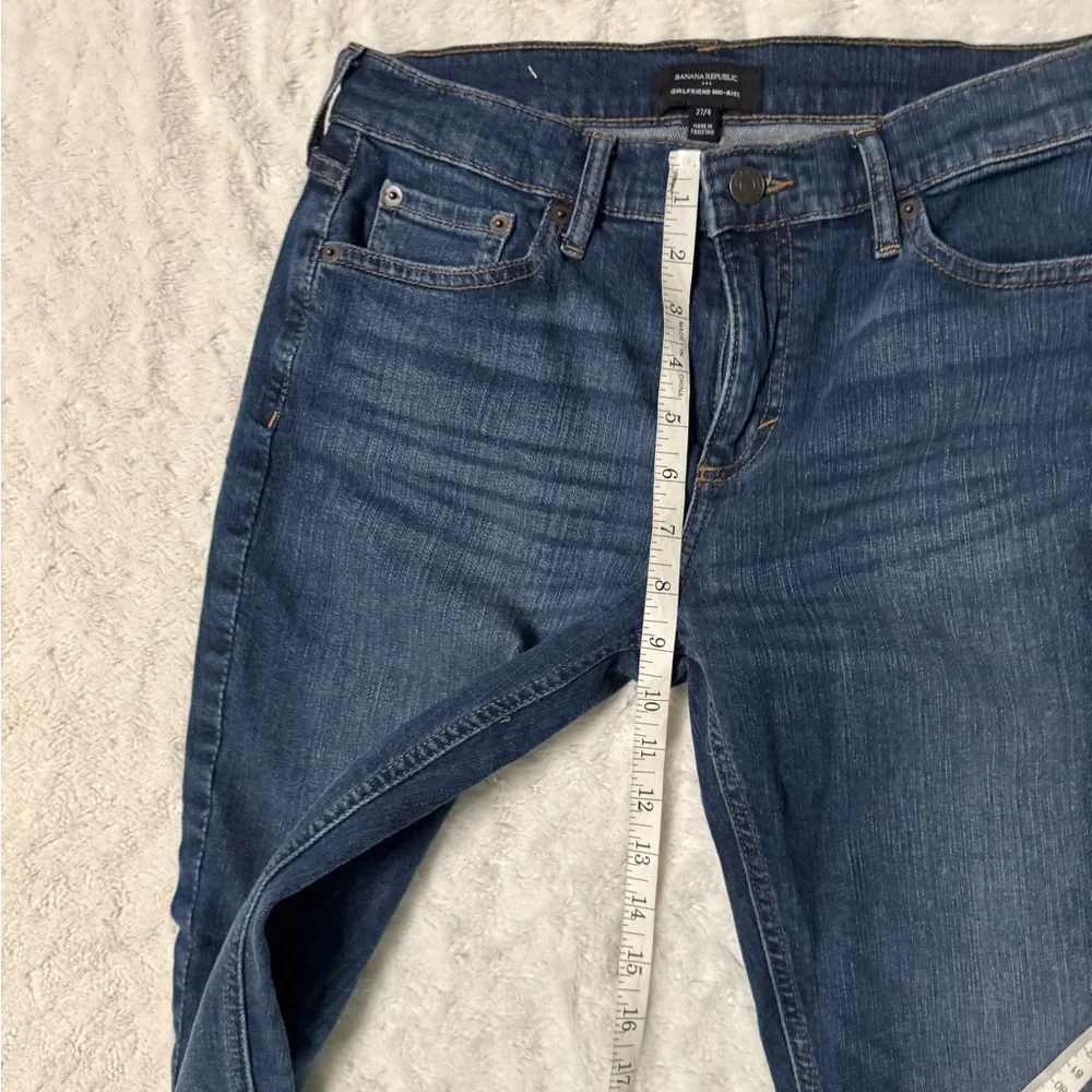 BANANA REPUBLIC GIRLFRIEND MID-RISE Dark Wash Jeans - Picture 8 of 10